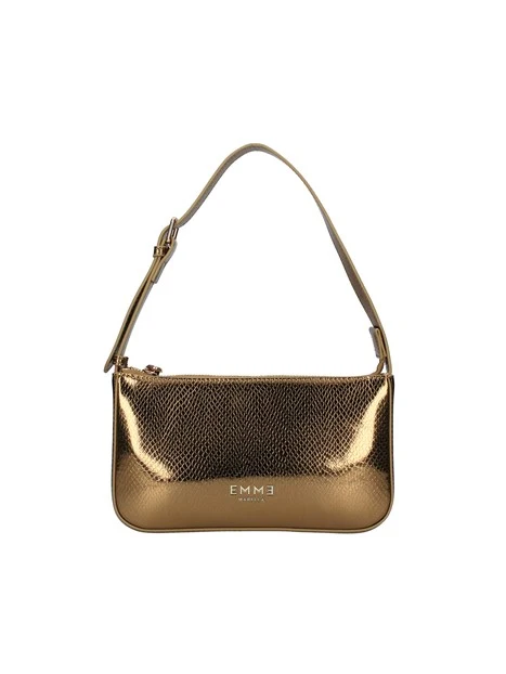 BORSA A SPALLA EFFETTO METALLIZZATO DONNA BRONZO