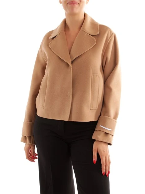 CAPPOTTO CORTO CON DUE BOTTONI DONNA CAMMELLO