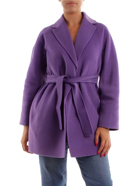 CAPPOTTO CORTO CON CINTA DONNA VIOLA