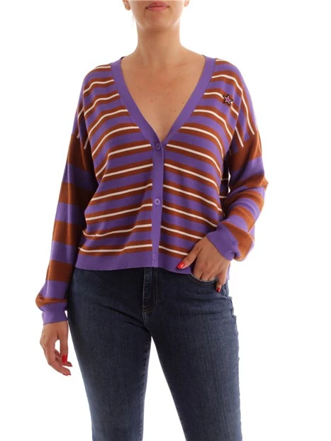 CARDIGAN IN VISCOSA DONNA VIOLA