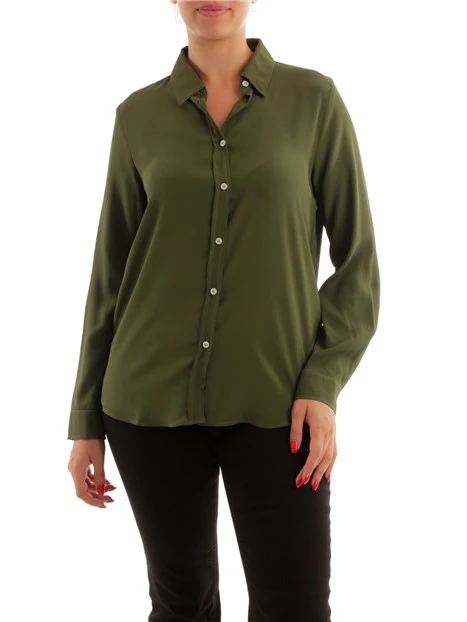 CAMICIA IN MISTO SETA DONNA VERDE