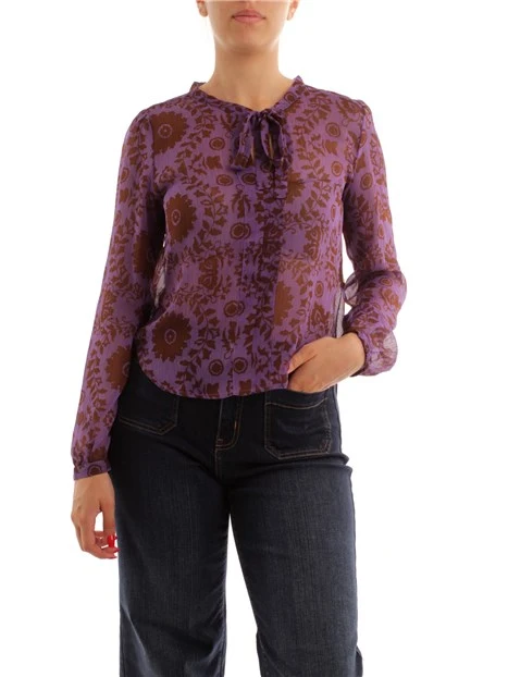BLUSA FANTASIA SEMITRASPARENTE DONNA VIOLA