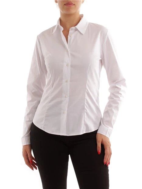 CAMICIA IN MISTO COTONE DONNA BIANCO