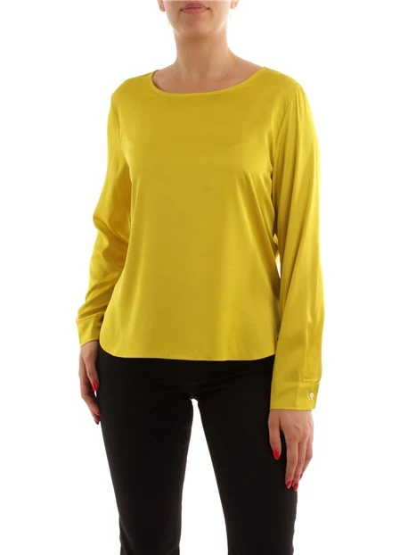 BLUSA IN RASETTO TINTA UNITA DONNA GIALLO