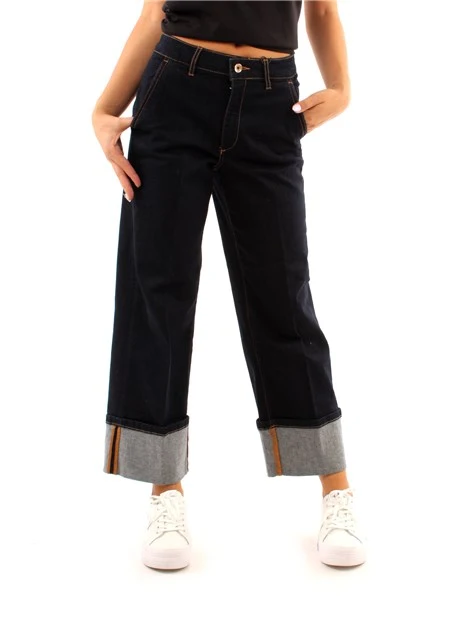 JEANS A GAMBA DRITTA DONNA BLU