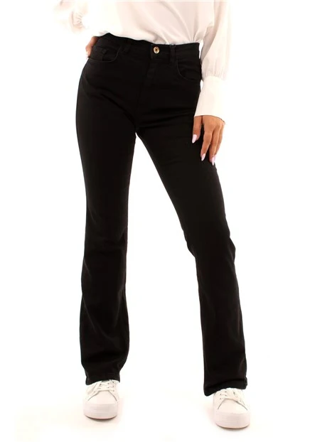 JEANS A ZAMPA DONNA NERO