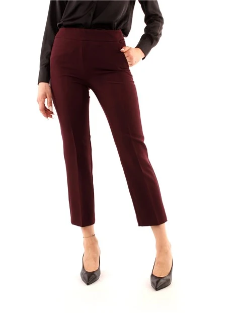 PANTALONI CROPPED DONNA BORDEAUX