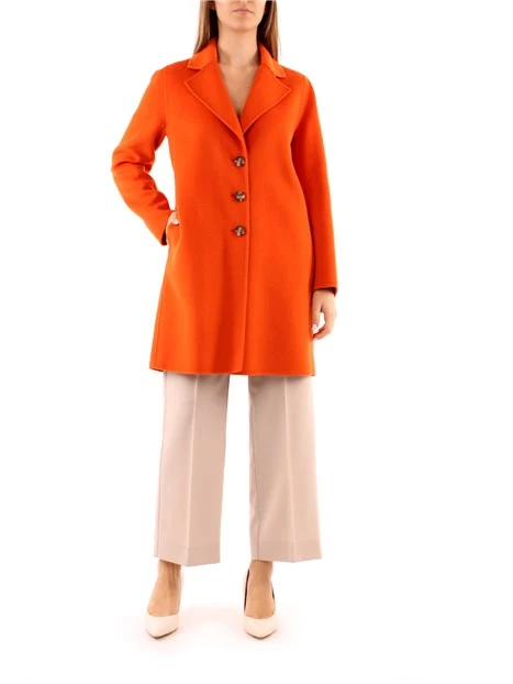 CAPPOTTO LUNGO MONOPETTO DONNA ARANCIO