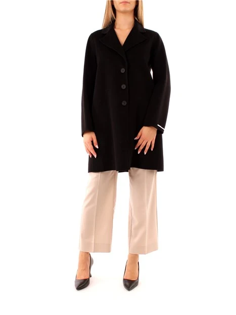 CAPPOTTO LUNGO MONOPETTO DONNA NERO