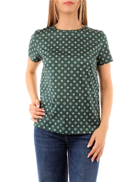 T-SHIRT A FANTASIA FLOREALE DONNA VERDE