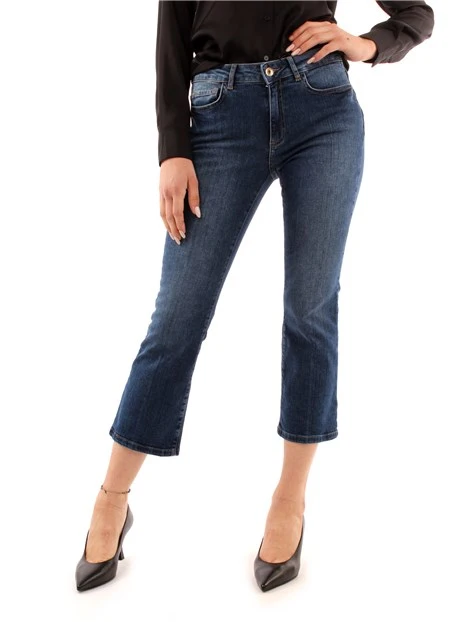 JEANS SLIM FLARE DONNA BLU