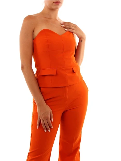 TOP CON SCOLLO A CUORE DONNA ARANCIO