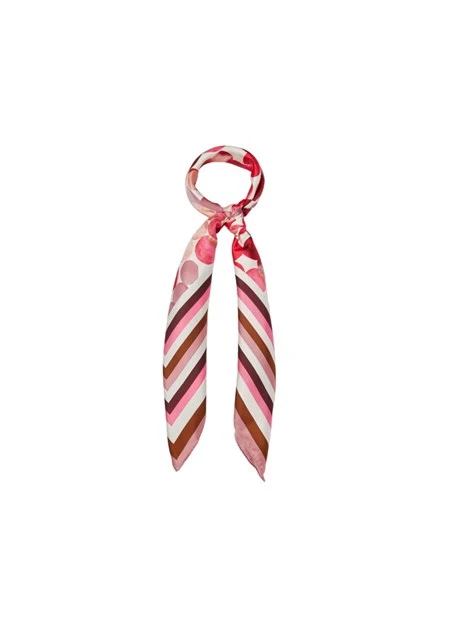 FOULARD CON FANTASIA A POIS DONNA ROSA