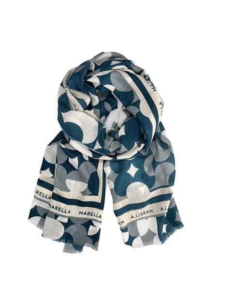 SCIARPA CON STAMPA GEOMETRICA DONNA VERDE