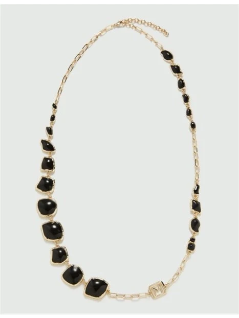 COLLANA LUNGA CON PIETRE DONNA NERO