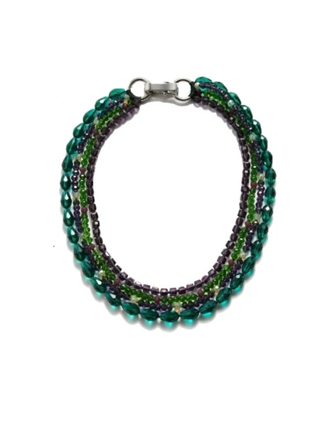COLLANA A QUATRRO FILI DONNA VERDE