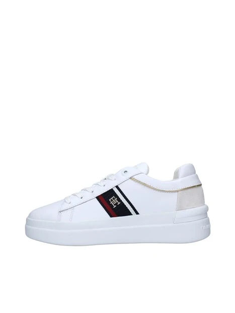 SNEAKERS CON BANDA COLORATA DONNA BIANCO