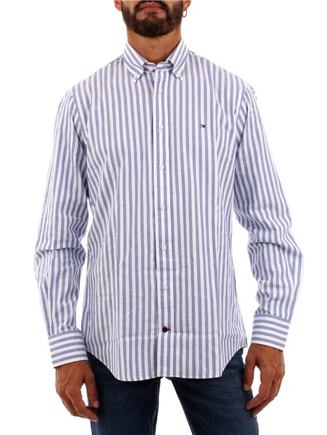 CAMICIA ROYAL A RIGHE UOMO BIANCO BLU
