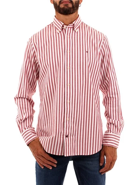 CAMICIA ROYAL A RIGHE UOMO BIANCO ROSSO