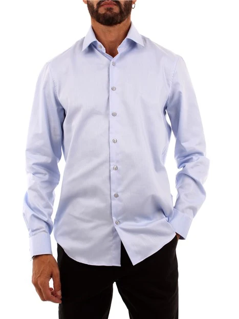 CAMICIA CON LOGO CK UOMO CELESTE