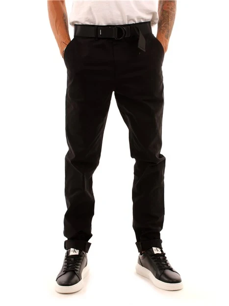 PANTALONE CHINO CON CINTURA UOMO NERO