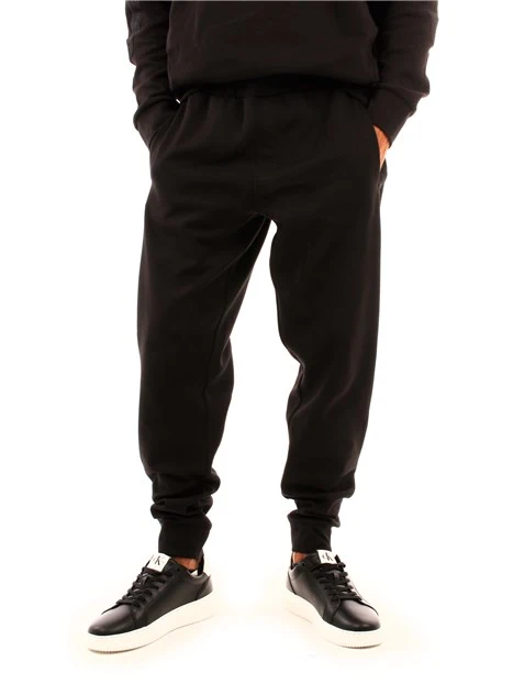 PANTALONE JOGGER CON NASTRO LOGO UOMO NERO