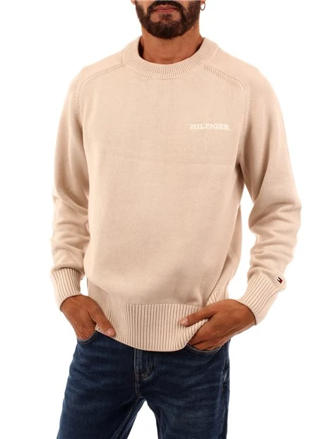 MAGLIA CON LOGO SUL PETTO MONOTYPE UOMO BEIGE