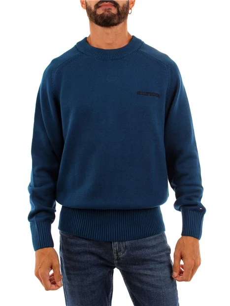 MAGLIA CON LOGO SUL PETTO MONOTYPE UOMO BLU INDIGO