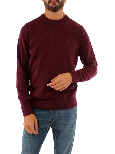 MAGLIA GIROCOLLO CON BANDIERINA UOMO ROSSO