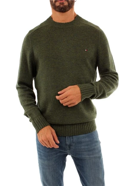 PULLOVER IN LANA MERINO UOMO VERDE