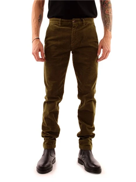 PANTALONI CHINO SLIM UOMO VERDE