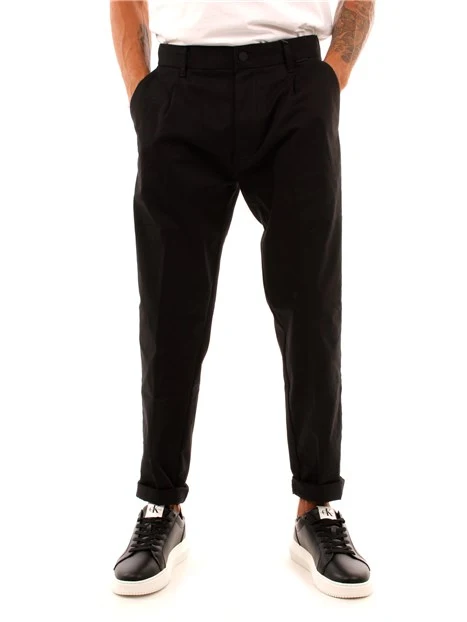 PANTALONE CHINO TAPARED UOMO NERO