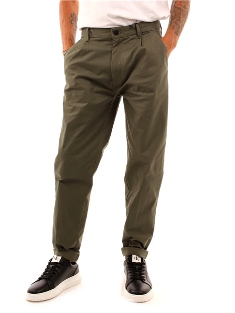 PANTALONE CHINO TAPARED UOMO VERDE