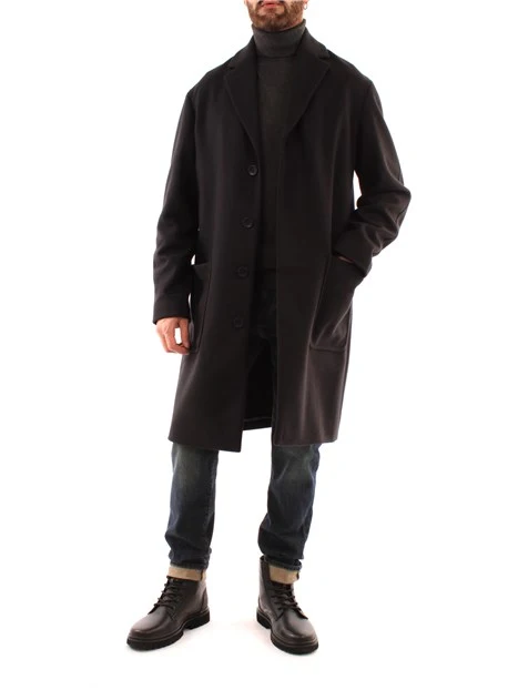 CAPPOTTO MISTO LANA UOMO NERO