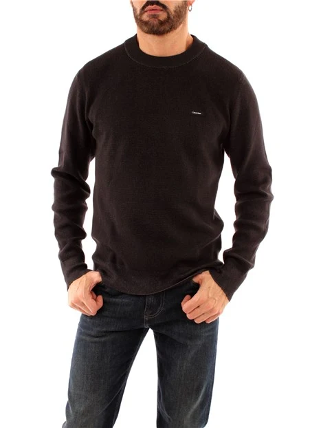 MAGLIA GIROCOLLO IN COTONE BIOLOGICO UOMO NERO