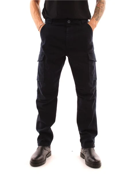 PANTALONI CARGO SCHISTE IN COTONE UOMO BLU