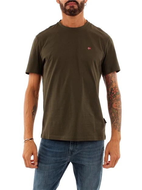 T-SHIRT MANICHE CORTE SALIS UOMO VERDE