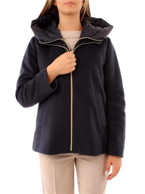CAPPOTTO CORTO IN PANNO DONNA BLU NAVY