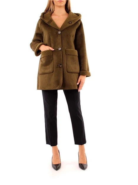 CAPPOTTO LUNGO REVERSIBILE DONNA VERDE