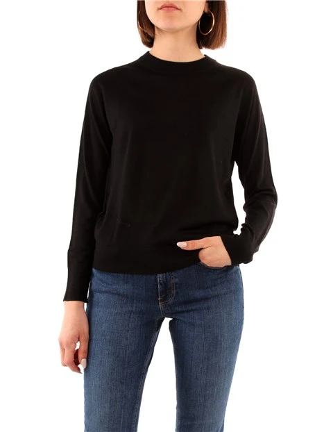 MAGLIA GIROCOLLO DONNA NERO