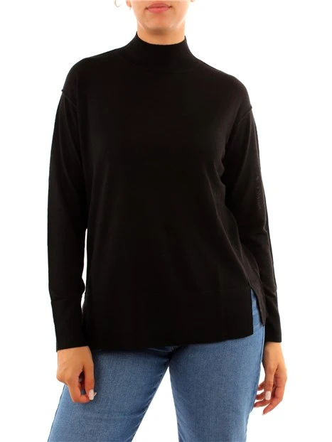 MAGLIA DOLCEVITA IN MISTO LANA DONNA NERO