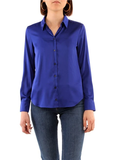 CAMICIA IN RASO DONNA BLU
