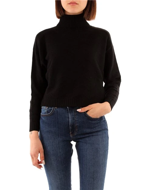 MAGLIA DOLCEVITA CROPPED DONNA NERO
