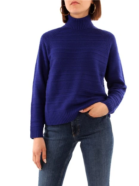 MAGLIA DOLCEVITA IN LANA DONNA BLU