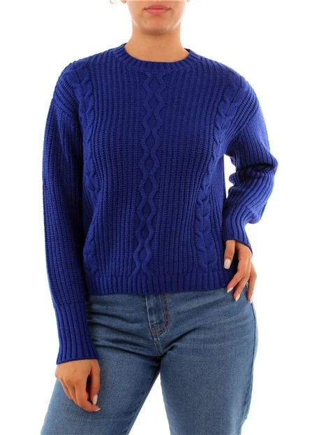 MAGLIA GIROCOLLO CROPPED DONNA BLUETTE