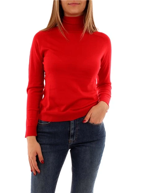 MAGLIA DOLCEVITA IN MISTO LANA DONNA ROSSO