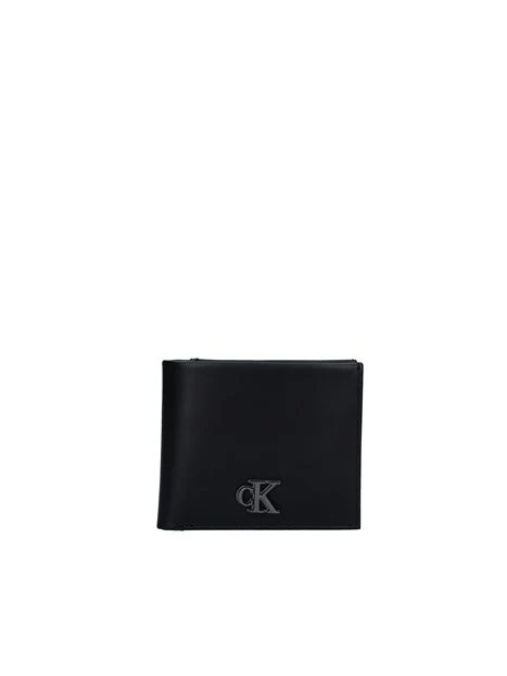 PORTAFOGLIO  CON LOGO IN RILIEVO UOMO NERO
