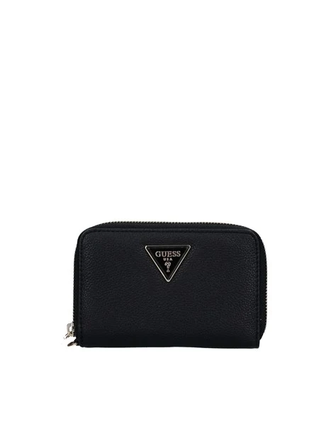 PORTAFOGLIO EFFETTO MARTELLATO MERIDIAN DONNA NERO