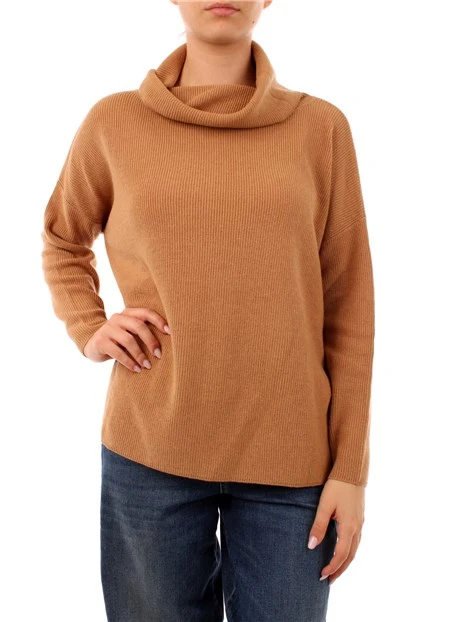 MAGLIA DOLCEVITA IN MISTO LANA E CASHMERE DONNA BEIGE