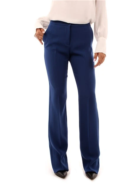 PANTALONE SLIM FLARE DONNA BLU